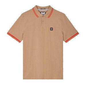 Weekend Offender Mens Levanto Tipped Polo Shirt / Cognac